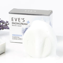 EVE'S SNOWCREAM WHITE SOAP สบู่ครีมขาว อีฟส์ สโนว์ครีม ไวท์ โซฟ (สบู่รักษาสิวที่หลัง)