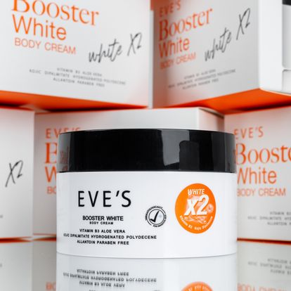 BOOSTER WHITE BODY CREAM (WHITE X2) บูสเตอร์ ไวท์ บอดี้ ครีม (ขาว X2) ปรับผิวขาวกระจ่างใส เพิ่มความชุมชื้น มากกว่าเดิม 2 เท่า