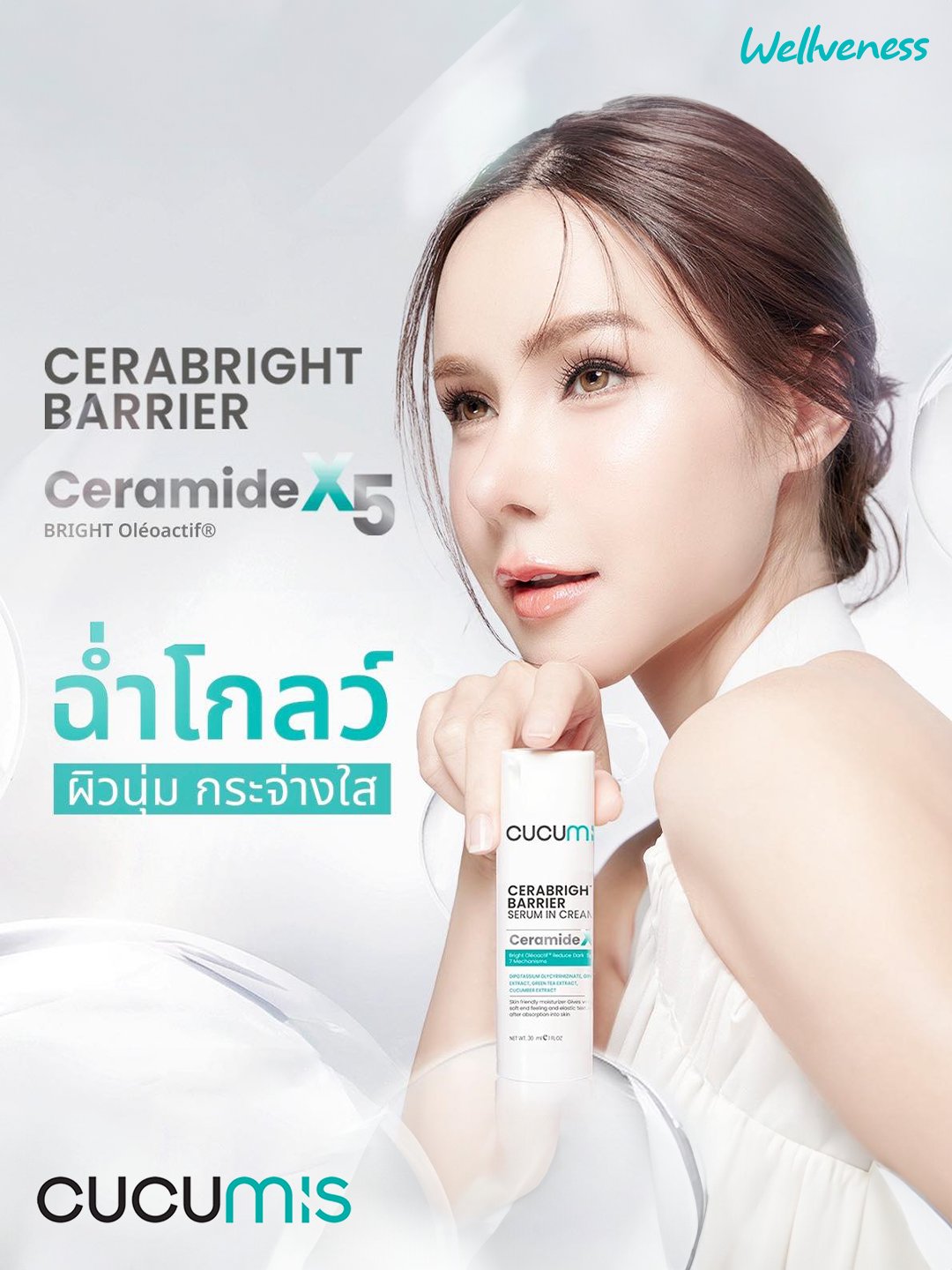 CUCUMIS คู่หูหน้าใส NIO-BRIGHT AMPOULE SERUM และ CERABRIGHT SESUM IN CREAM