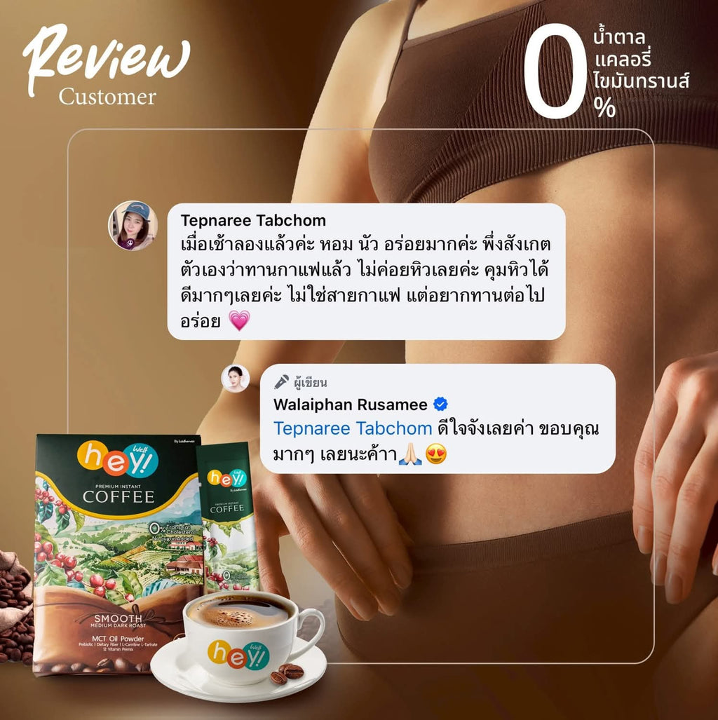 Hey Well Coffee ชุด 3 กล่อง สุดคุ้ม-เวลคอฟฟี่ Hey! Well Coffee เวลวีเนส กาแฟเพื่อสุขภาพ กาแฟบล็อคเบรินส์ ไม่มีน้ำตาล ไม่มีครีมเทียม มีพรีไบโอติก